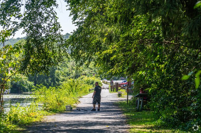 Fishing the canal is a popular activity at Lehigh Canal Park.