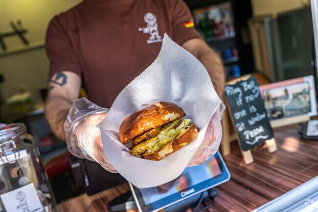 A delicious Schnitzel sandwich from Bo’s Schnitzelbunker in Pewaukee.