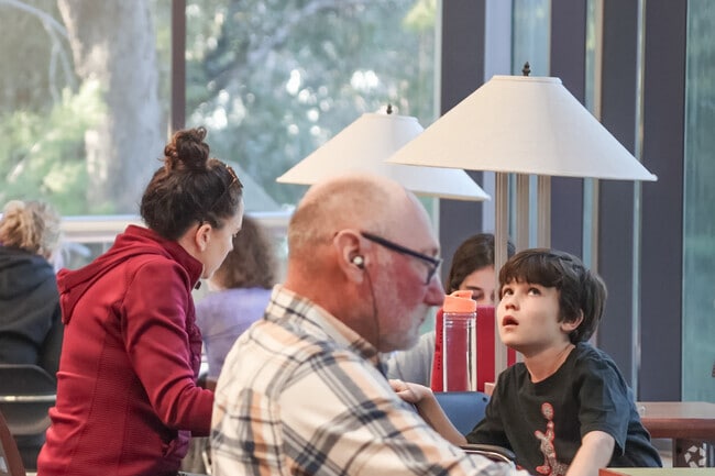 The East Anaheim Library has lots of space for studying and reading.