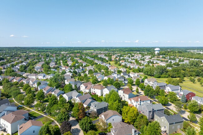 Harvest Hills homes were built in the 2000s with modern construction.