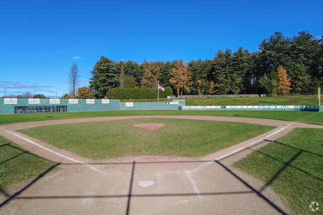 Play a game of baseball with your friends at the Mini-Fenway in Belchertown neighborhood.