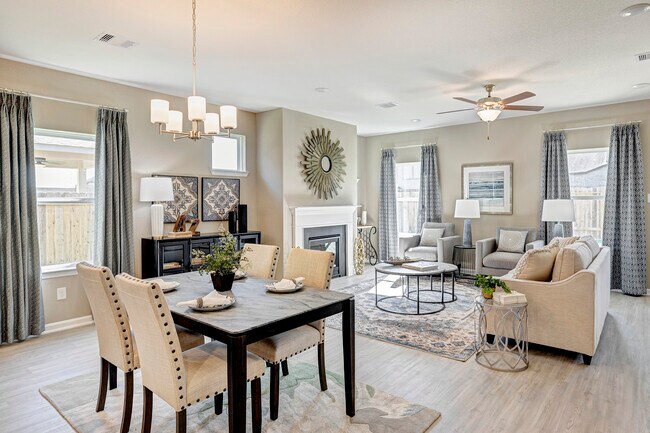 The Crawford- Breakfast Area into the Family Room