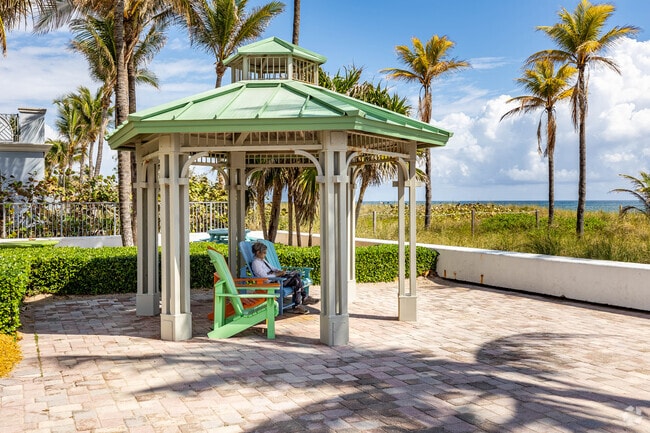 Fort Lauderdale Beach offers shaded spots for Coral Ridge Isles residents to relax.