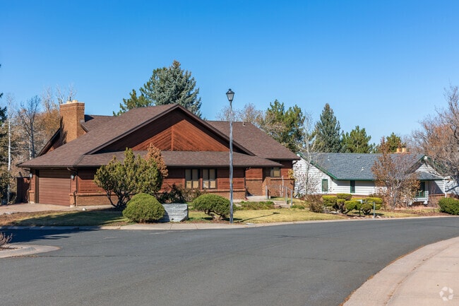 Expansive custom built homes sit on large lots in the Foxridge neighborhood.