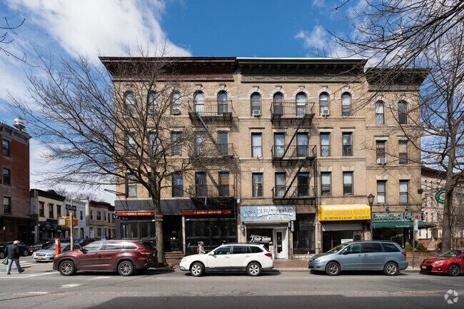 Windsor Terrace has condo buildings with businesses along with it.