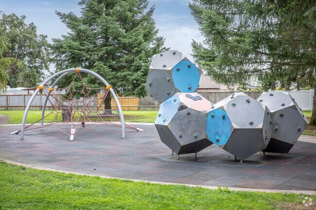 The Playground at Hoodview Park in the Hayesville Neighborhood in Salem, OR.