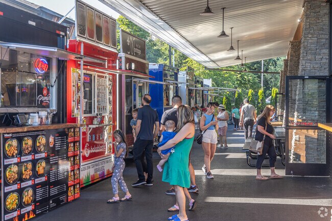 Residents can chose from many ethnic food options at the Happy Valley Food Carts.