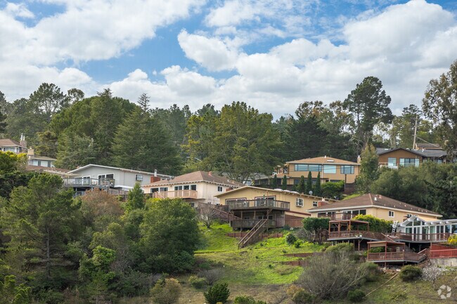 Hillside homes in Millbrae Meadows offer serene views and lush greenery for quiet living.