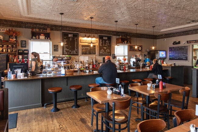 Griggs Coffee & Peanuts roasts beans a short drive from Plunketts Creek.