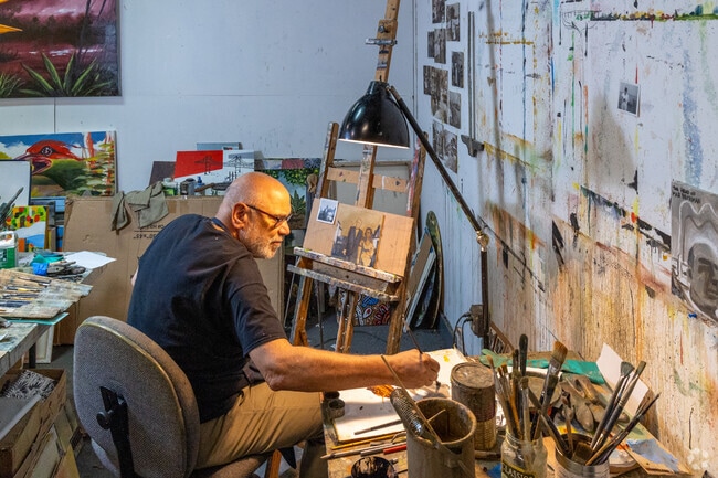 Mark Weber is one of the local artists who run Acme Studio in Northside.