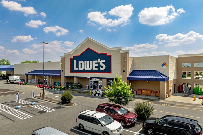 North Main Street in South View offers shopping options like Lowe’s and more.