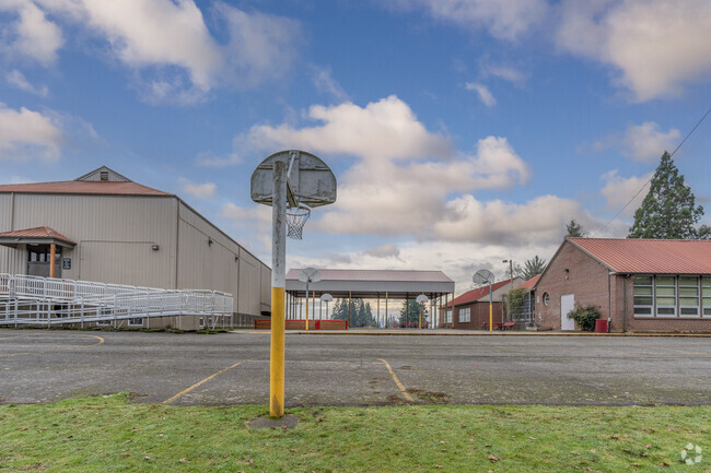 Sublimity Middle School basketball courts.