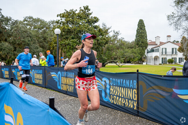 Runners capture the spirit of compeition of the Jekyll Island Marathon on Jekyll Island.