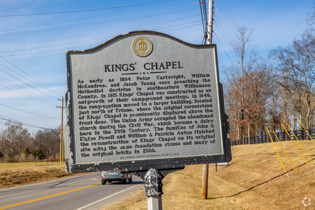 King's Chapel was constructed in 1815 and is a historic chapel in the Triune Area.