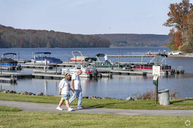 The marina of Glendale Lake in Prince Gallatzin State Park is a stunning place to visit.