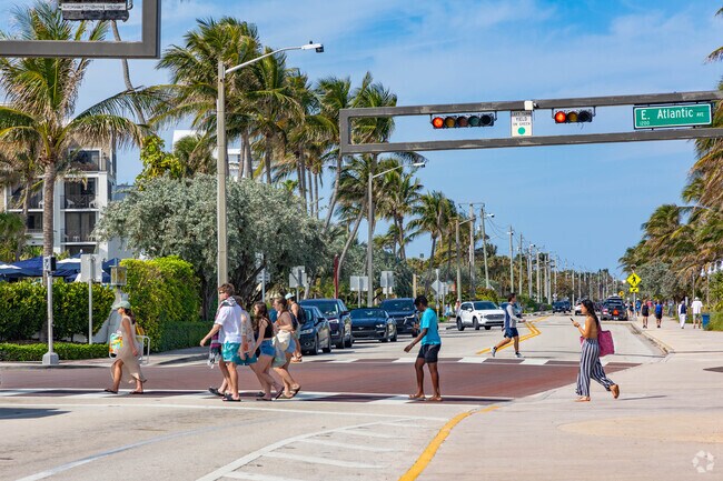 Delray Beach residents enjoy the walkability of the neighborhood.