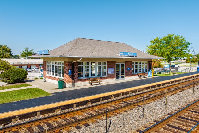 Commuters can hop on the train at Antioch Metra station.