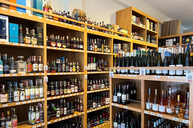 Downtown Burlingame has a specialty wine shop.