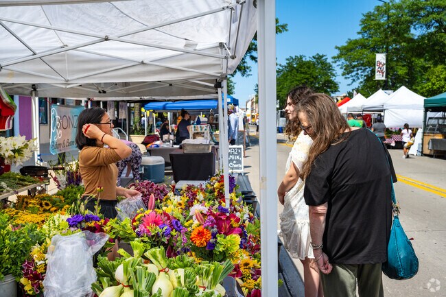 From Red Smith Neighborhood fresh flowers and great food can be found at the Farmers’ Market.