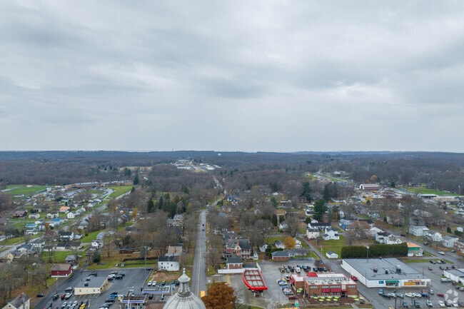 Aerial view of Mercer facing West.