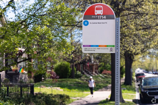 Convenient bus stops dot the Shaw neighborhood, offering easy access to public transportation.