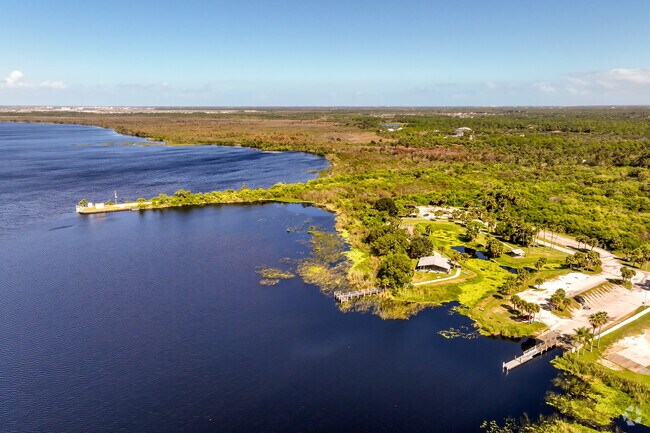 An aerial of Tom Lawton Recreational Area on Lake Washington.
