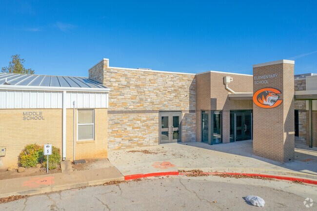 Crescent  Middle School and the elementary school share an entrance.