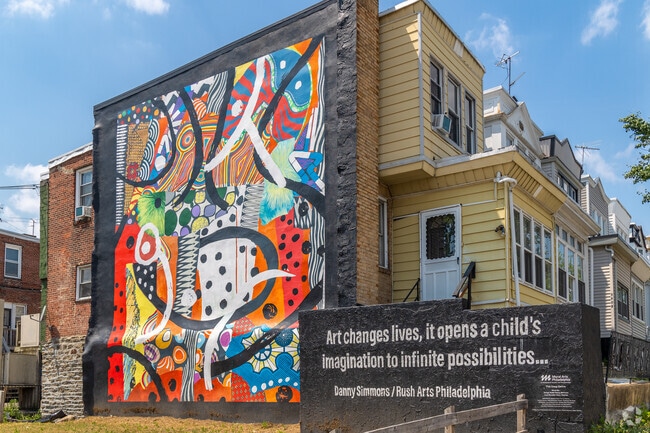 Fern Rock has many murals throughout, adding character to the neighborhood.