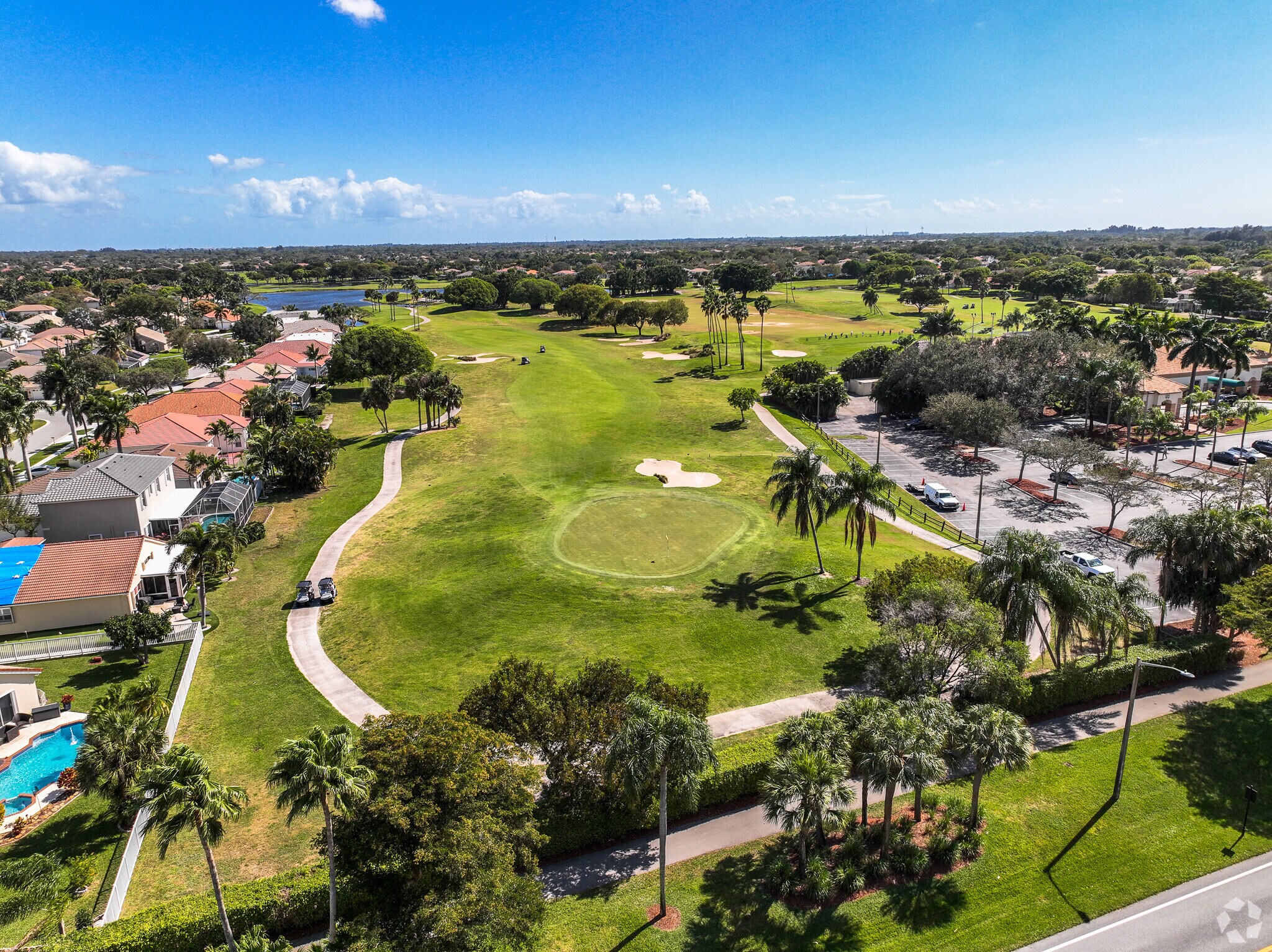 Houses line the Winston Trails Golf Course.