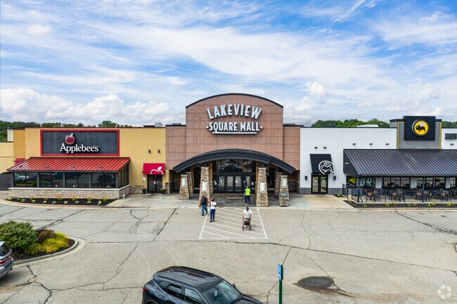 Lakeview Square Mall is home to popular dining chains like Applebees and Buffalo Wild Wings for North Central locals.