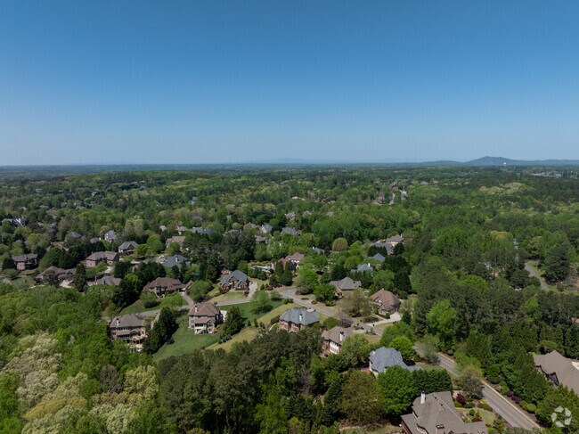 The beautiful green suburbs of Big Creek Georgia.