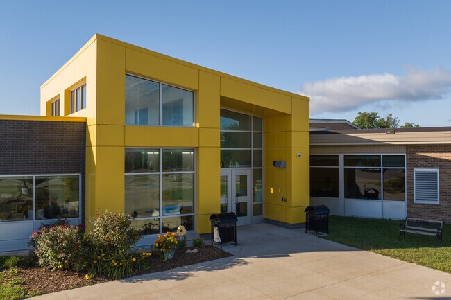 The main entrance to Kenowa Hills Central Elementary on 3 Mile Rd.