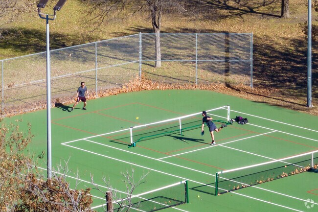 Have some friendly competition on one of the public tennis courts.