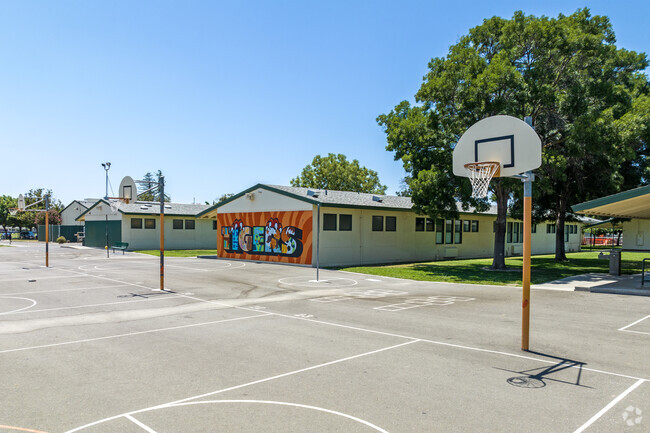 Students can play basketball at Thomas Elementary School in Fresno's Hoover neighborhood.