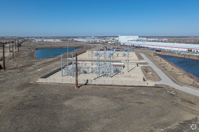 A recently completed electrical substation supplies electricity to Rochelle's industrial leaders.