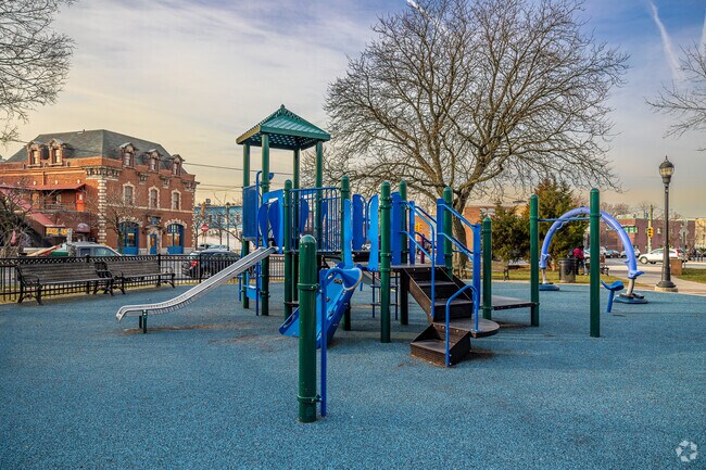 A soft landing playground protects children at Cedar Park.