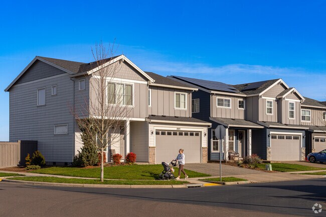 Forest Grove is bursting at its edges with new build communities that feature new traditional Craftsman styles.