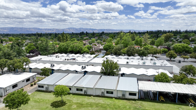 An elevated view of Nelson S. Dilworth Elementary School in San Jose, CA.
