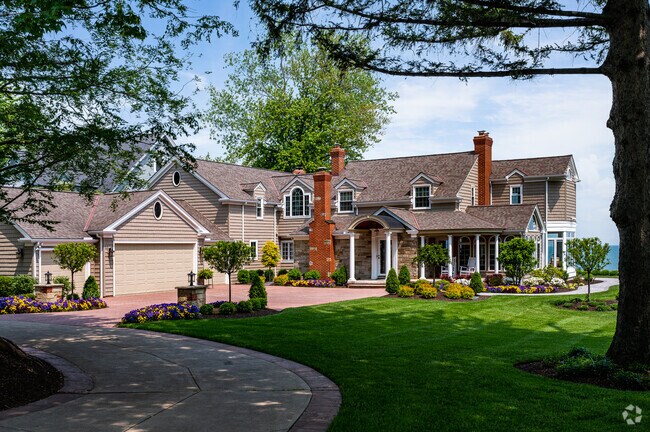 Bay Village has large beautiful estates along the coast of Lake Erie.