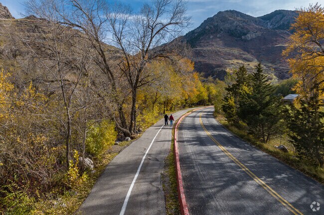 Couples enjoy walks up the tree lines streets to Canyon Trail Head in East Bench.