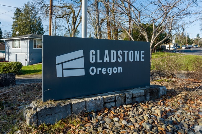 A sign welcomes everyone to Gladstone, located across the Clackamas River from Oregon City.