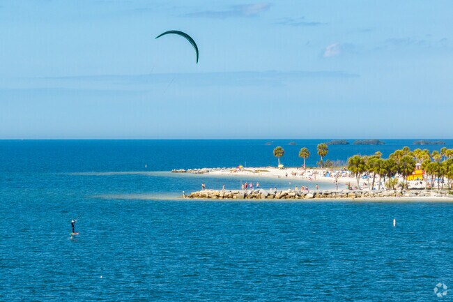 Kite boarders and windsufers get their daily fix at Howard Park Beach in Tarpon Springs.