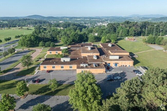 John W. Wayland Elementary School sits in the rolling hills of Bridgewater.