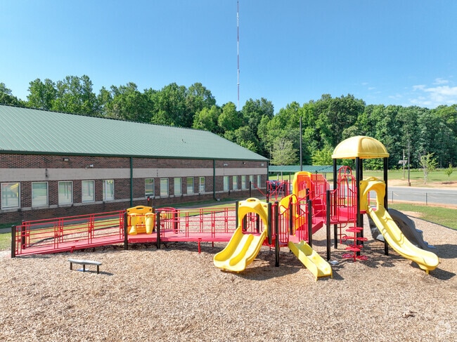 Kids enjoy the playground at Joseph W Grier Academy during recess.