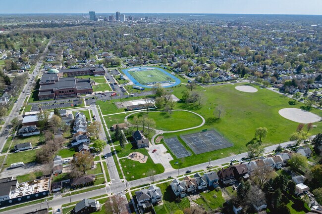 Woodrow Wilson Park sits next to Woodward High School just north of downtown Toledo.