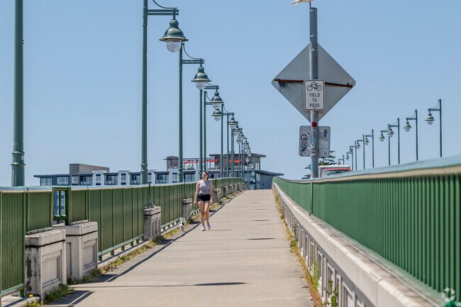 Manette Bridge is known for commuting via foot and bike with it's own dedicated lane in Manette.