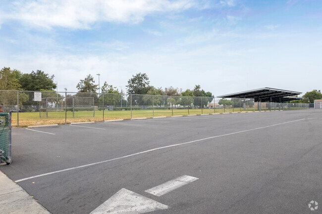 Carl E. Gilbert Elementary School entry way to the parking lot.