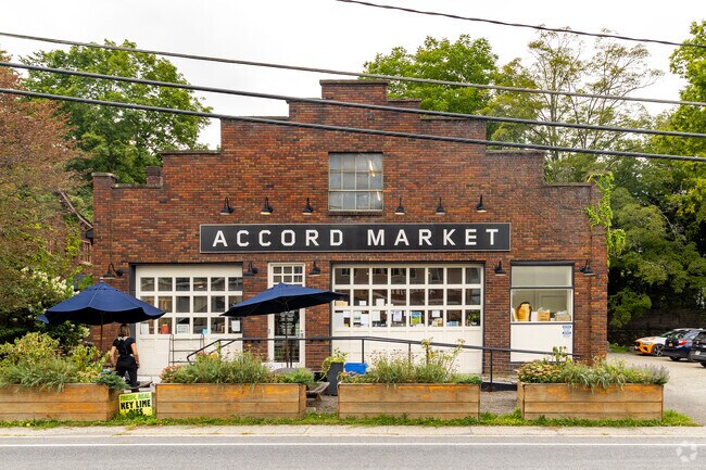Accord Market is a community space in the heart of town with local sustainable food.