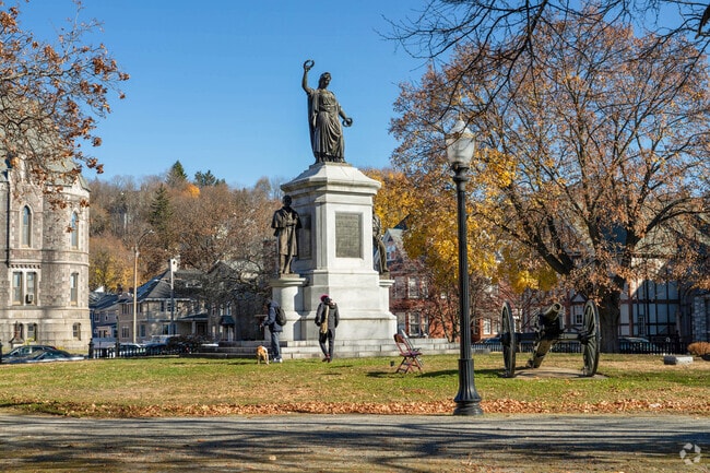 Monument Park near Southside Fitchburg is a great spot for walks with your dog.