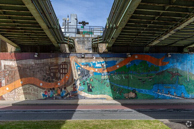 Waitts Mount is filled with art murals throughout the town that residents can spot during their walks.